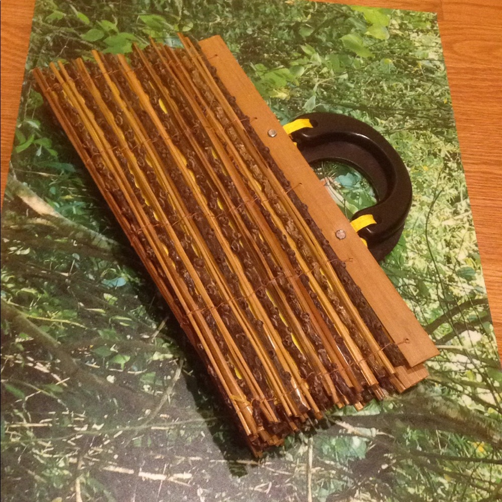 NEW Handmade Wood Paneled Clutch